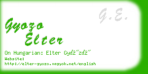 gyozo elter business card